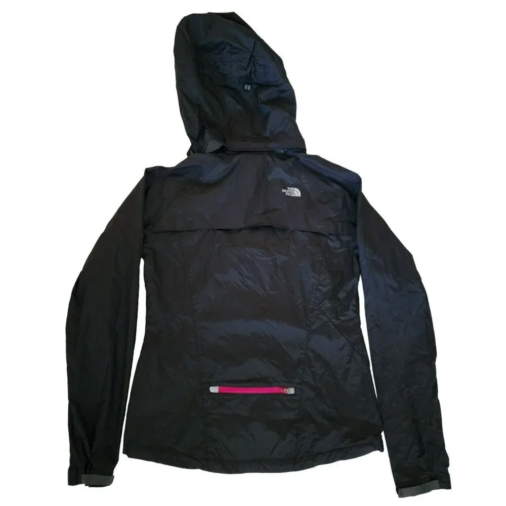 The North Face Women's Hooded Windbreaker Jacket Black/Pink Size S/P - Picture 5 of 12